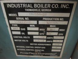 Industrial Boiler, Inc. Steam Boiler IBJ15A-10