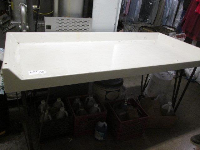 Vintage Fiberglass Laundry Table 71" Long