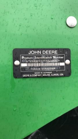 2015 John Deere 8600 Forage Harvestor, RWA