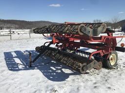 Unverferth 225 24' rolling harrow, tandem baskets