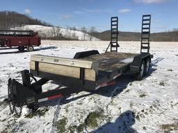 16' tandem axel bumper pull pentle hitch trailer