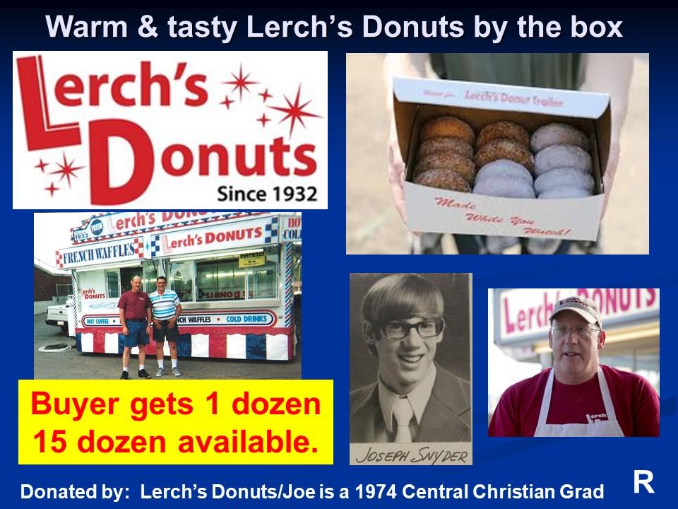 1 dozen Lerch's Donuts (15 dozen available)