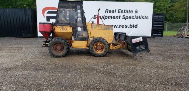 Case 760 Snow Dozer with Salt Spreader