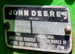 1971 JD 1020 2 WD gas open station tractor 12,592 hrs.