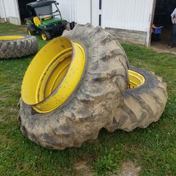 Pair of 18.4 x 34 clamp on duals