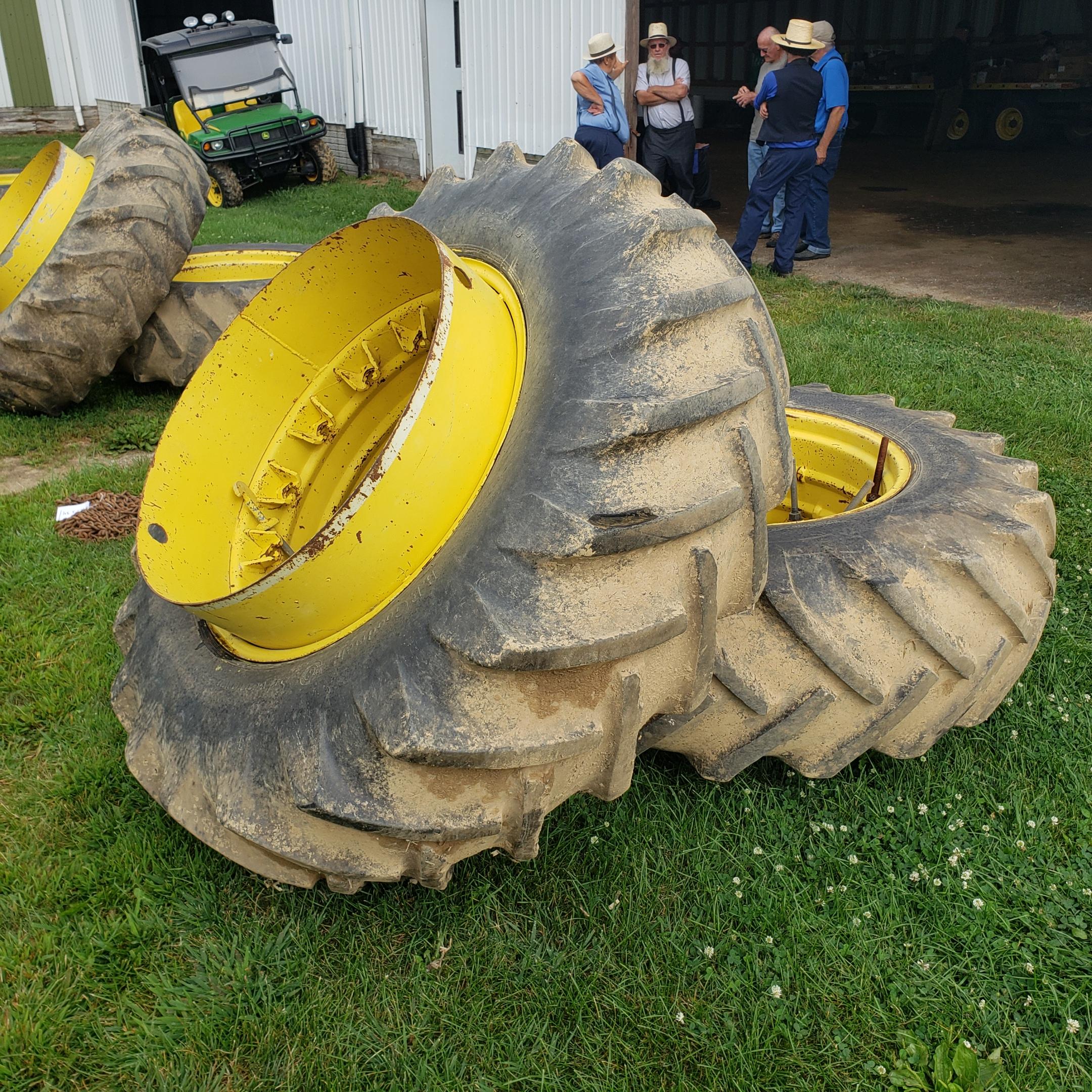 Pair of  18.4 x 34 clamp on duals