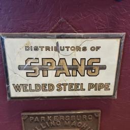 Spang Welded Steel Pipe Sign