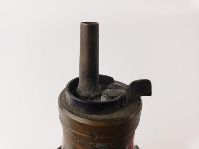 U.S. Civil War period brass gun powder flask