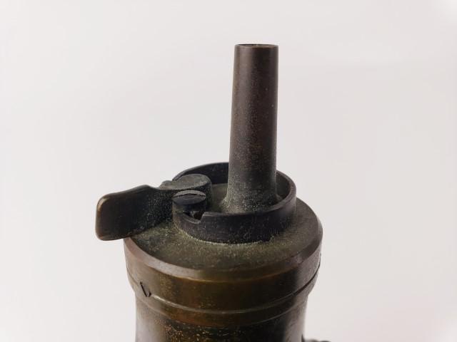 U.S. Civil War period brass gun powder flask