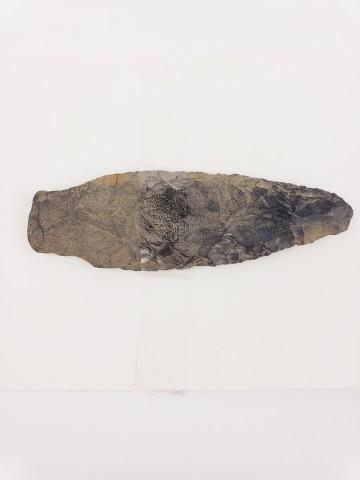 Archaic stemmed point, 5" Coshocton flint