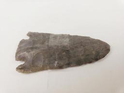 Basal-notch point, 3 1/2" Coshocton gray flint