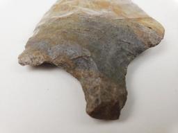 Ashtabula point, 3 1/2" colorful Coshocton flint