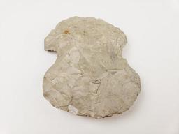 Notched hoe, white flint