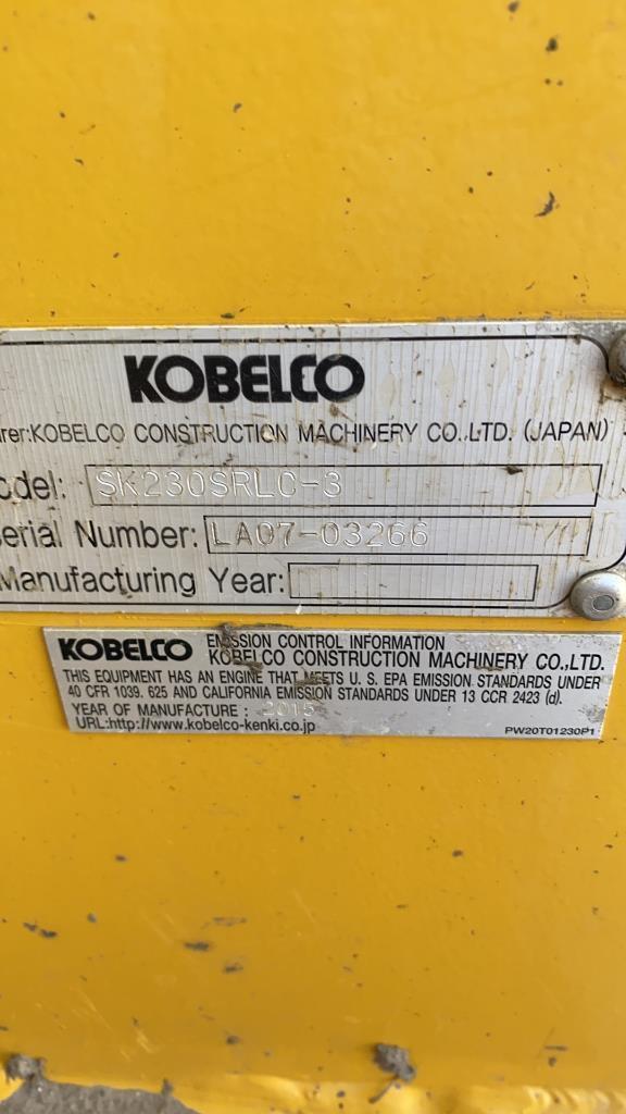 "ABSOLUTE" 2016 Kobelco SK230SR Excavator