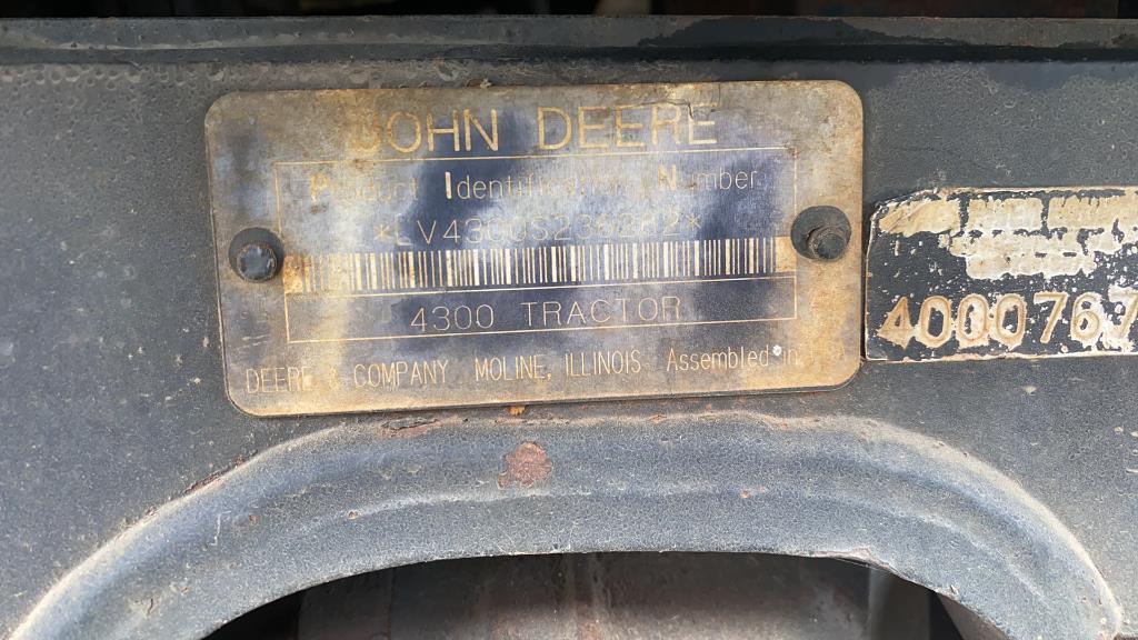 "ABSOLUTE" John Deere 4300 Tractor