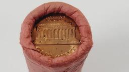 Uncirculated roll of 1969D Lincoln Memorial Cents