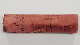 Uncirculated roll of 1969D Lincoln Memorial Cents