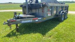 Diamond C 14' tandem axle dump trailer