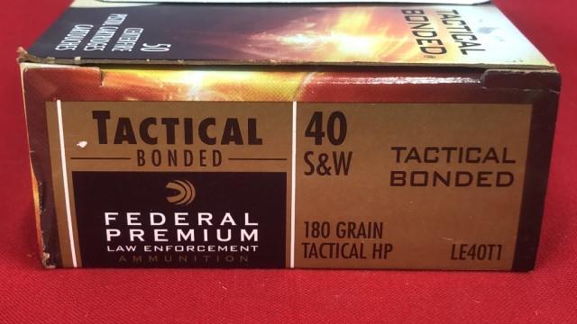 50rds Federal 40 S&W HST 180gr HP Ammo