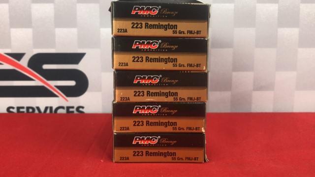 100rds PMC 223 REM 55gr FMJ Ammo