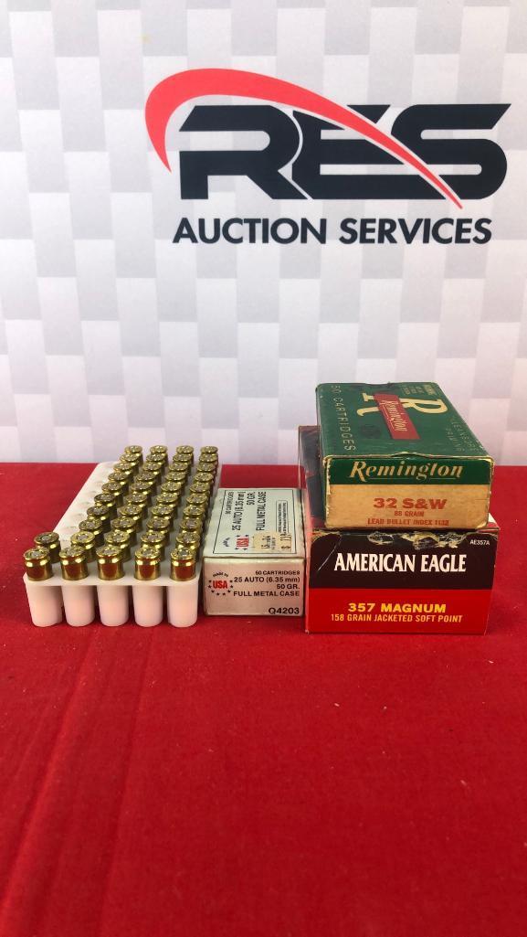 130rds Assorted Handgun Ammo