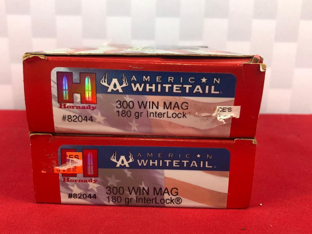 40rds Hornady American Whitetail 300 WIN MAG 180gr Iner-Lock Ammo