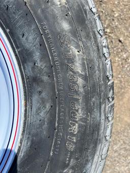 "ABSOLUTE" (2) ST235-80R16 Trailer Tires w/ Rims