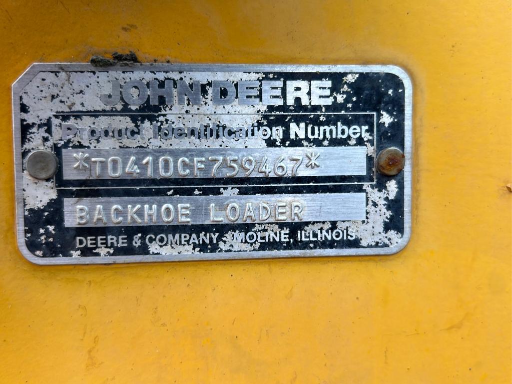 "ABSOLUTE" John Deere 410C Backhoe