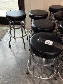 (4) Black Top Bar Stools