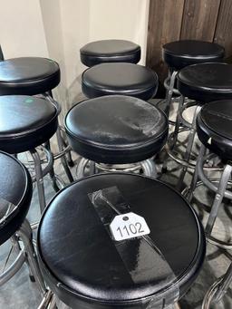 (4) Black Top Bar Stools