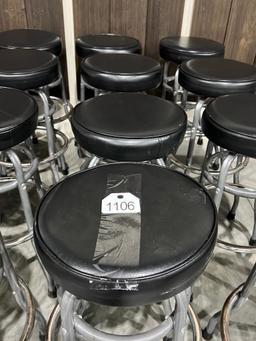 (4) Black Top Bar Stools