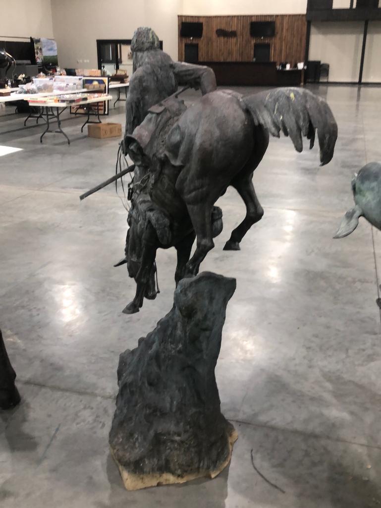 64" Bronze Frederick Remington Mountain Man Statue