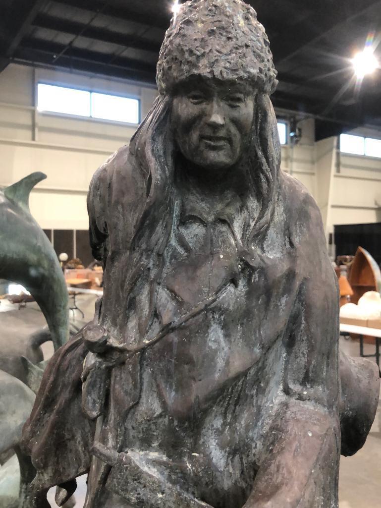 64" Bronze Frederick Remington Mountain Man Statue