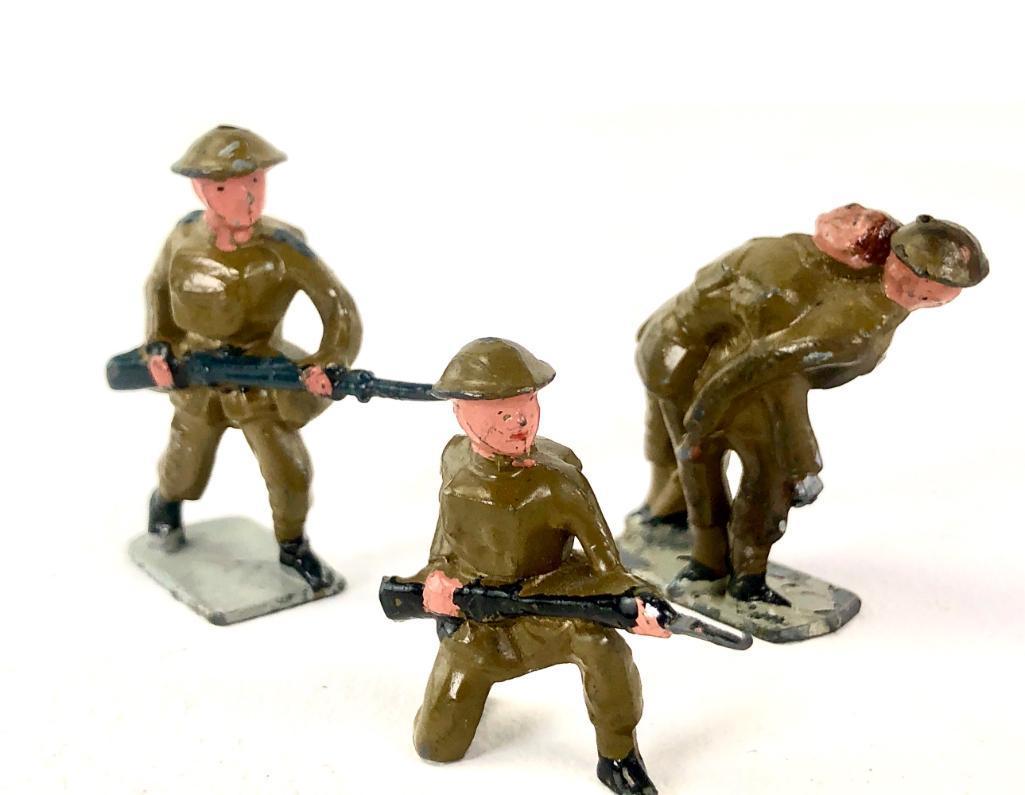 (21) Britain LTD Diecast Soldiers & (3) Diecast Motorcyclists