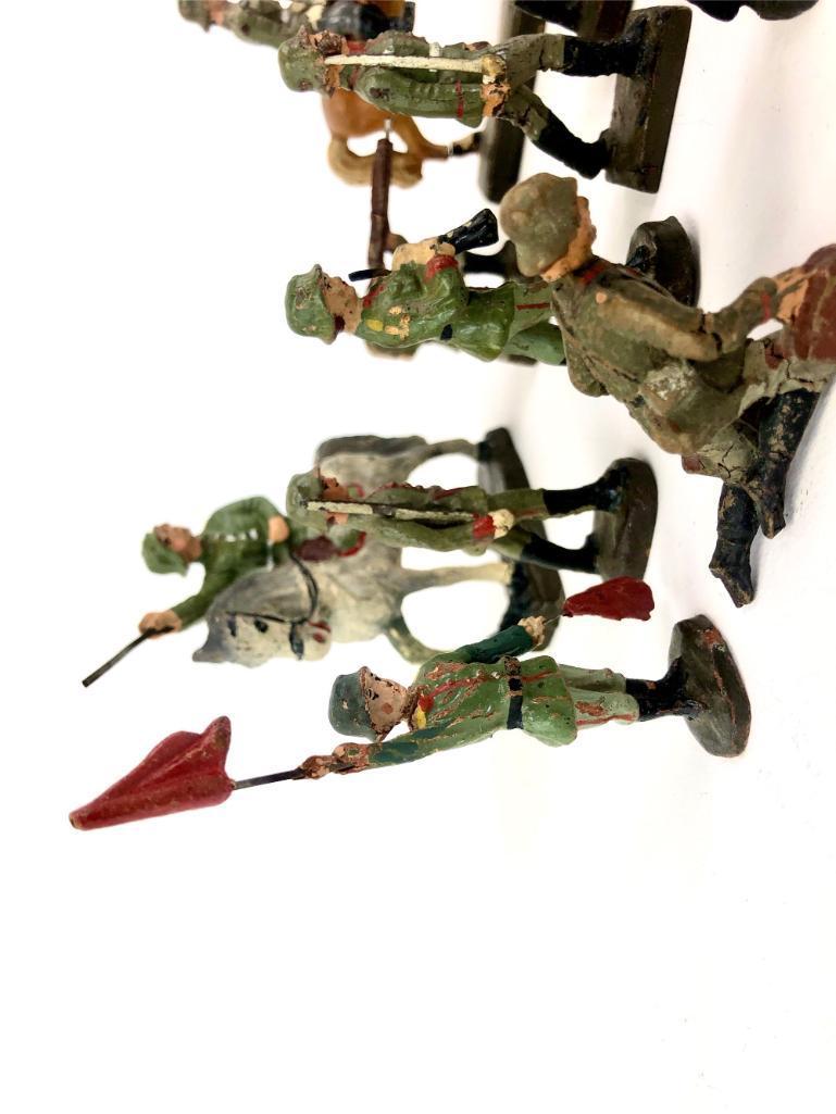Assorted Elastolin/Lineol Pre WWII Composition Hand Painted Soldier Figurines