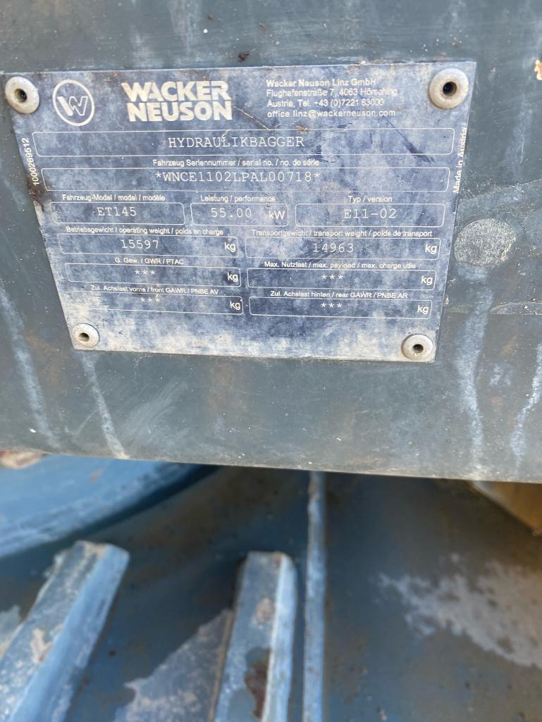 "ABSOLUTE" 2019 Wacker Neuson ET145 Excavator