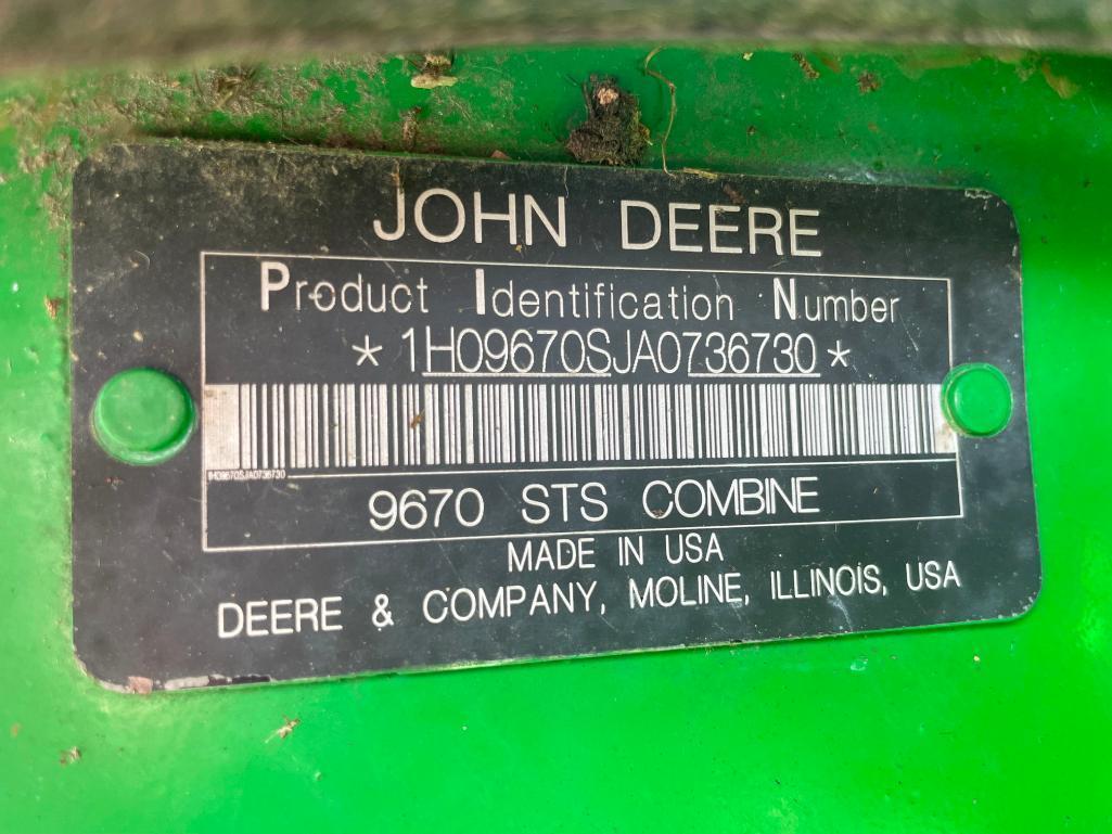 2010 John Deere 9670 STS Combine