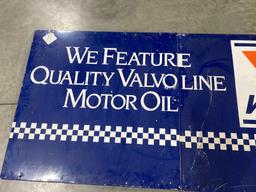 Valvoline 2pc Motor Oil Sign