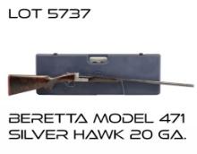 Beretta Model 471 Silver Hawk 20 Ga SideXSide Shotgun