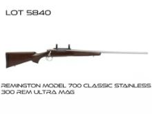 Remington Model 700 Classic Stainless 300 Rem Ultra Mag Bolt Action Rifle