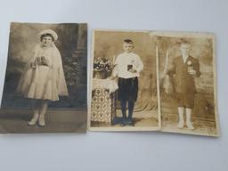 Lot of antique christening photos