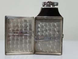 Mid century Continental cigarette case lighter