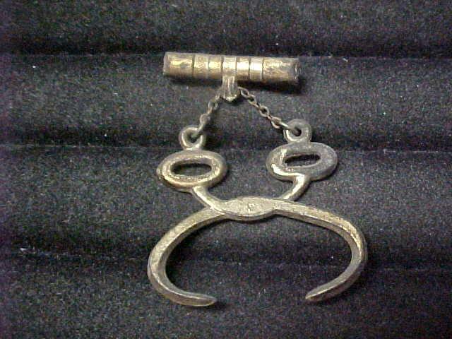 1930's ice tongs jewelry pin