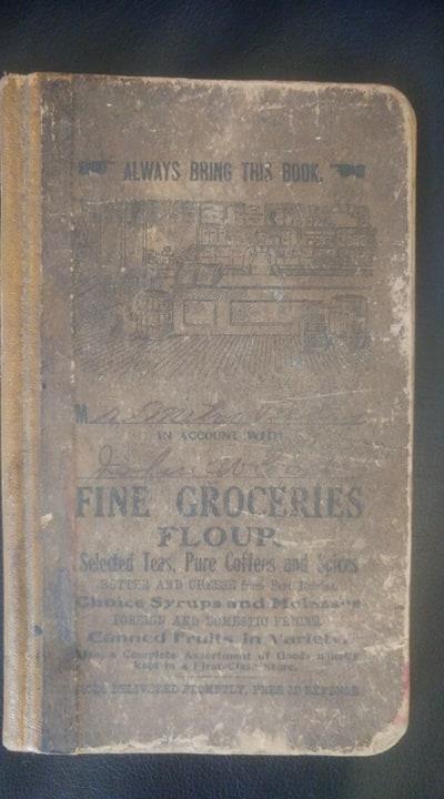 Early fine groceries memo book