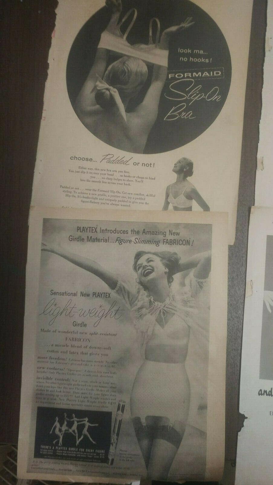 1940s-50s lot of 4 full page lingerie ads