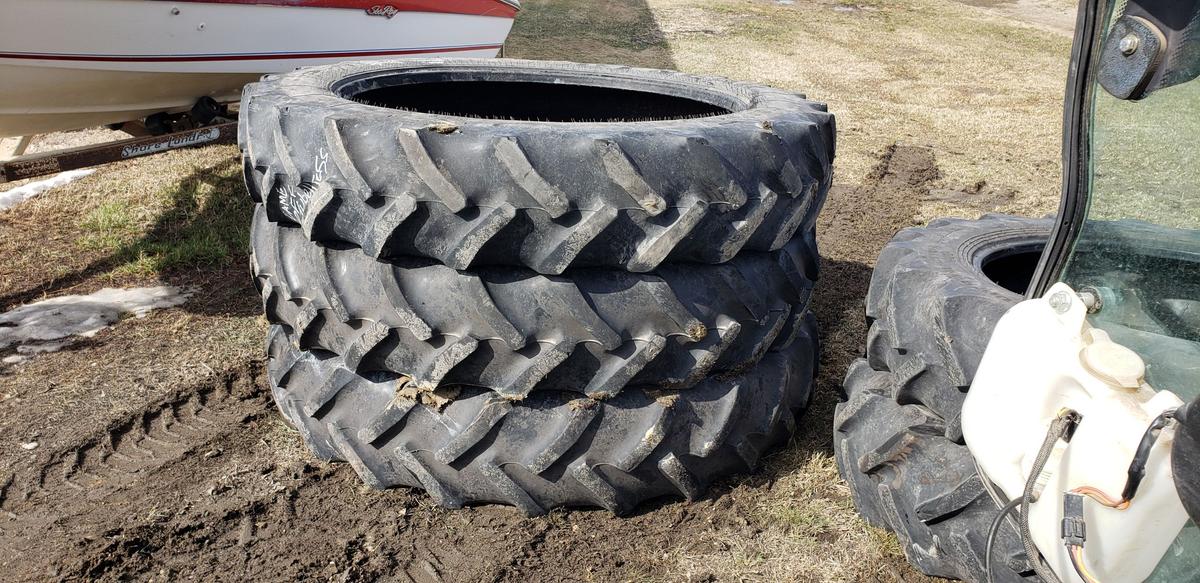 Three 380/90R-50" Tractor Tires