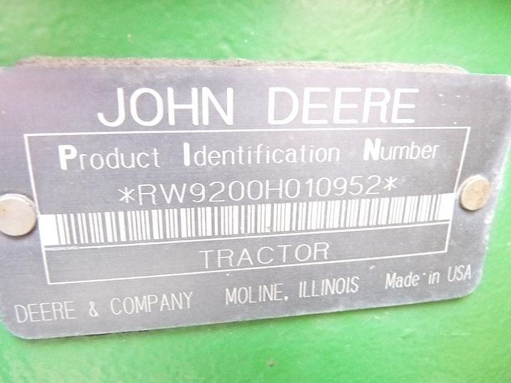 2001 John Deere 9200 4WD Tractor