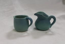 Van Briggle Original Pitcher and Creamer Set.