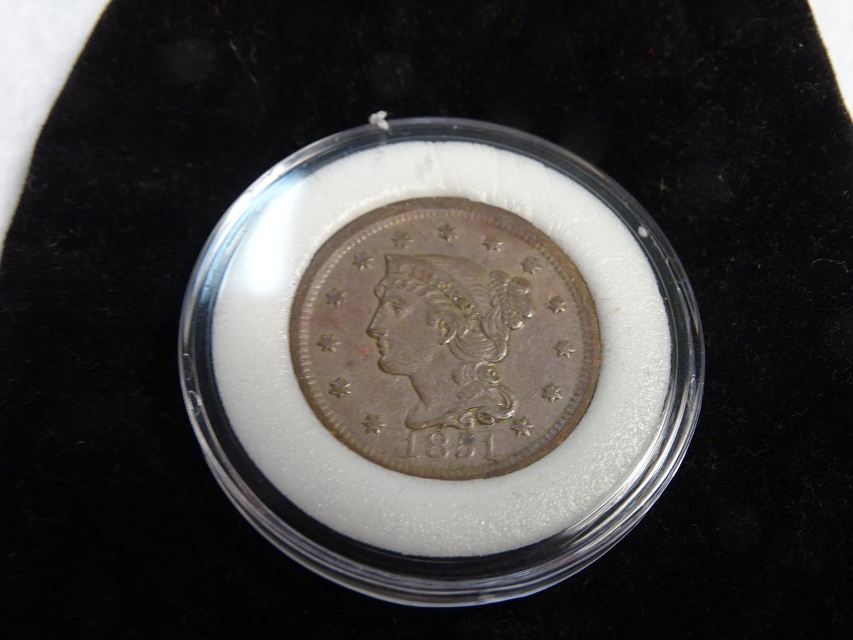 1851 One Cent Coin