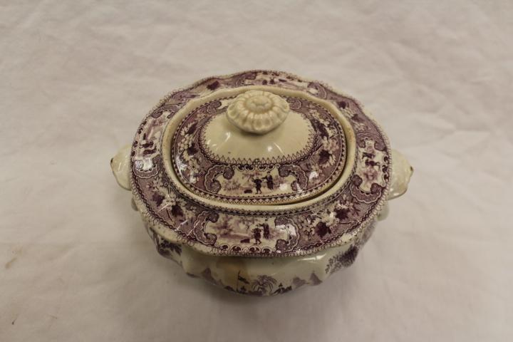 Bennington Ironstone Purple Transferware